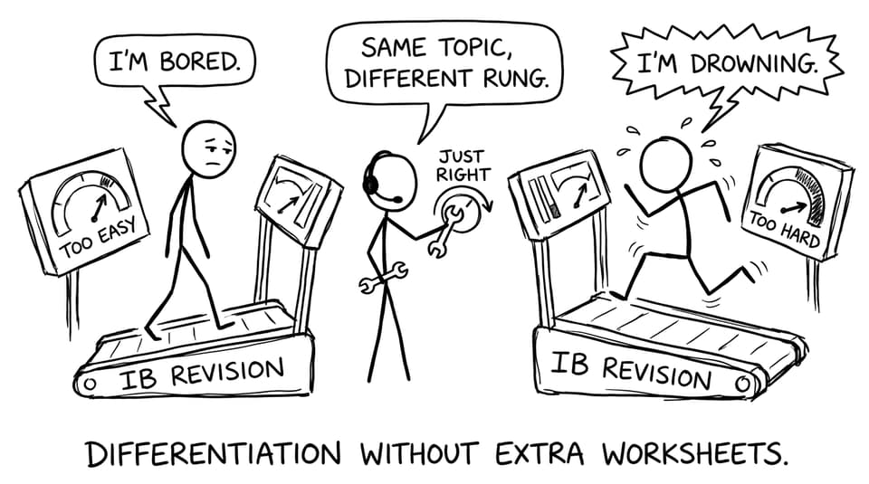 A comic about treadmill speeds for revision difficulty