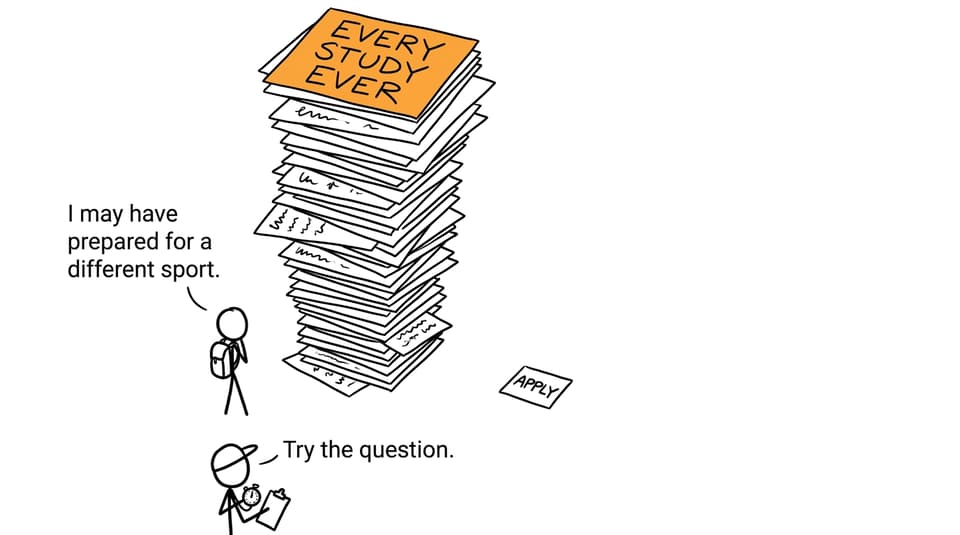 A student discovers that memorizing everything is not the same as applying knowledge