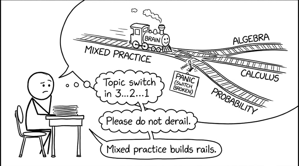 Mixed topic train tracks comic