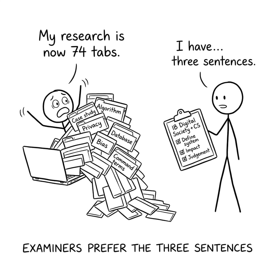 Examiners prefer the three sentences