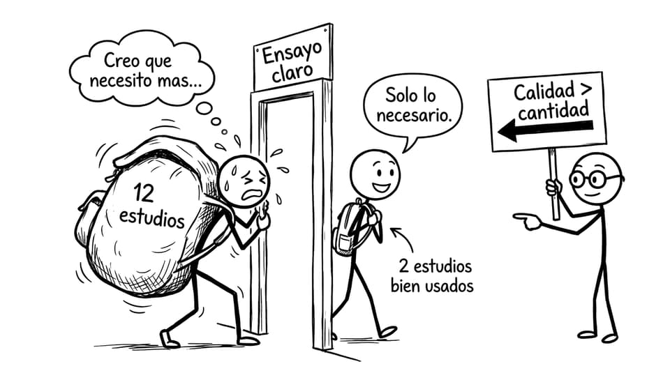 Mochilas de estudios vs ensayo claro