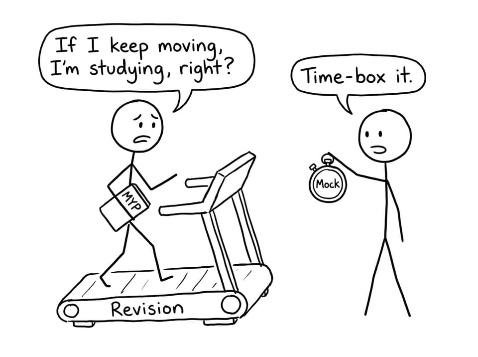 Student time-boxing revision instead of endless “moving”