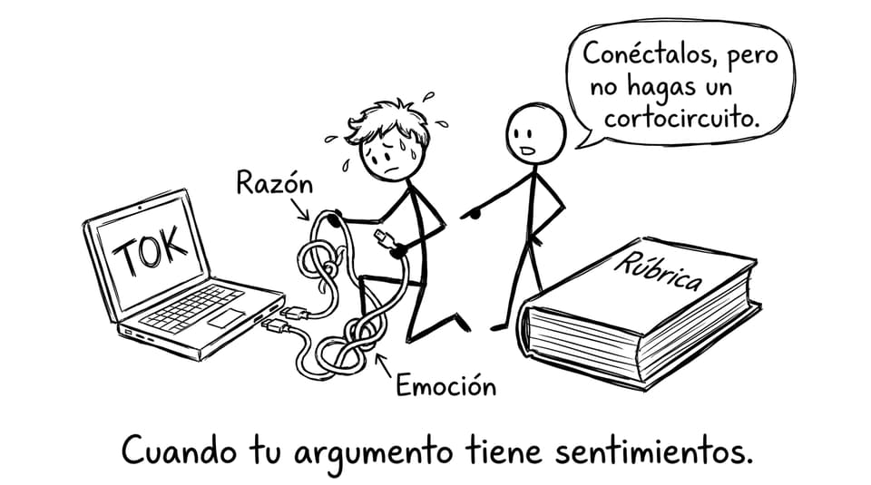 Estudiante conectando Razón y Emoción a TOK