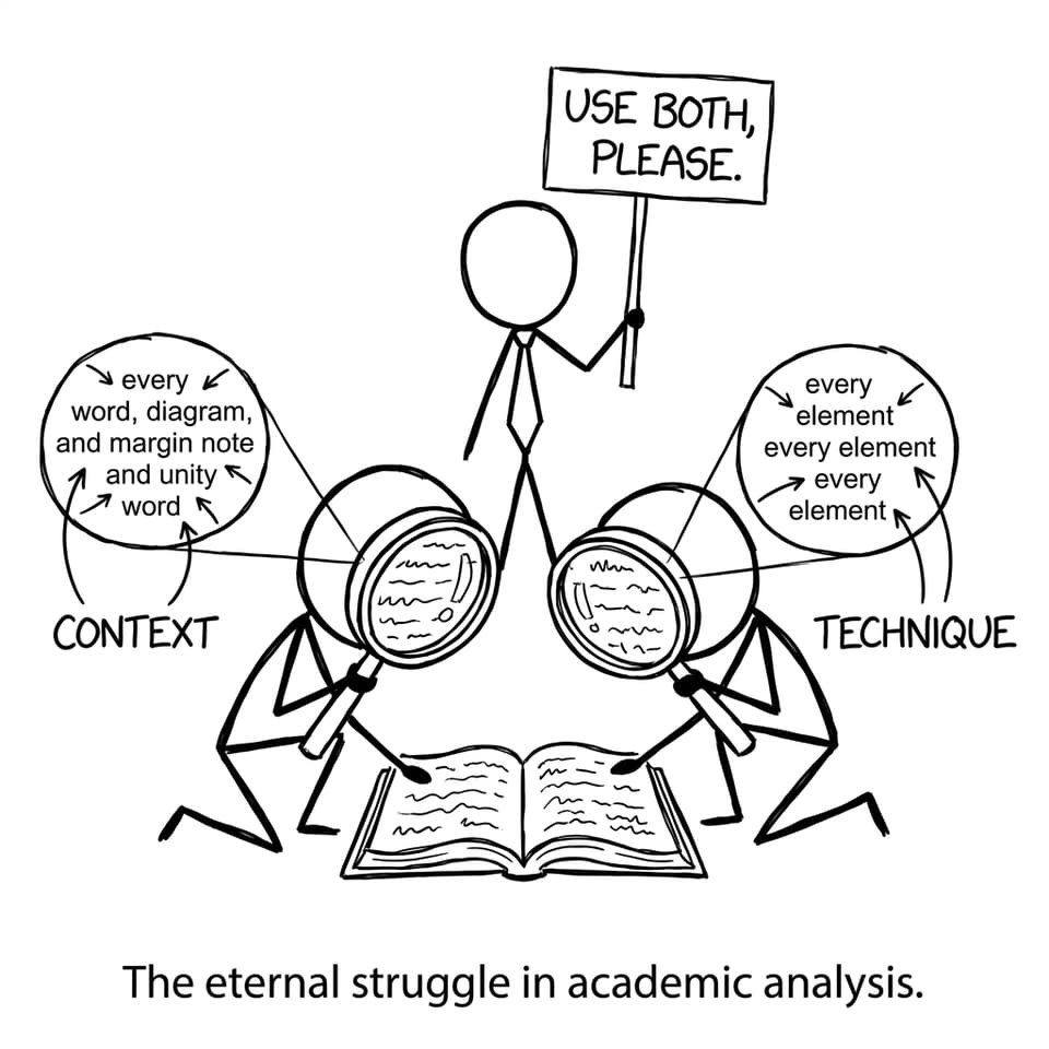 Context vs technique: the examiner wants both
