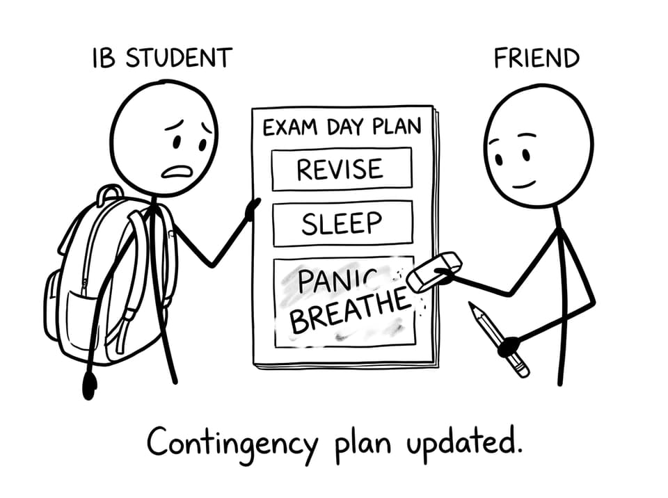 A student replaces panic with breathe