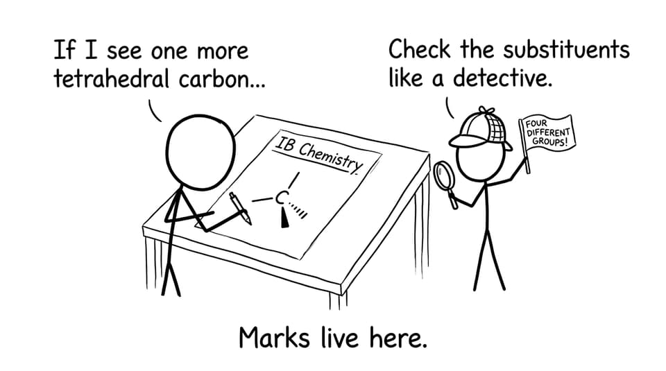 Exam paper stereochem joke