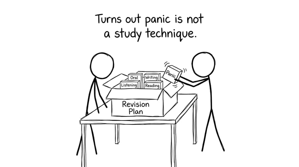 Comic about panic not fitting into a plan