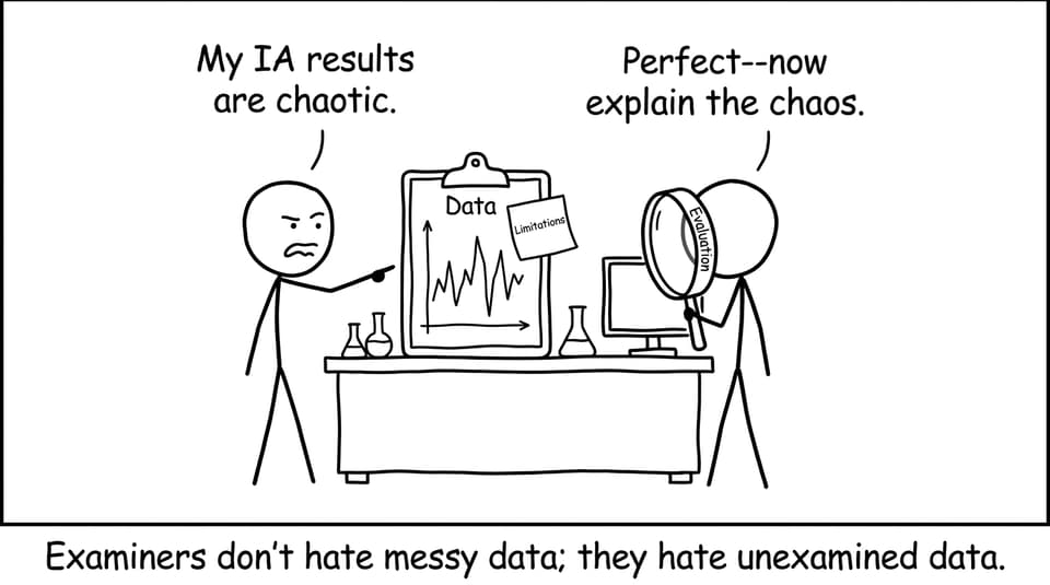 Examiners don't hate messy data; they hate unexamined data
