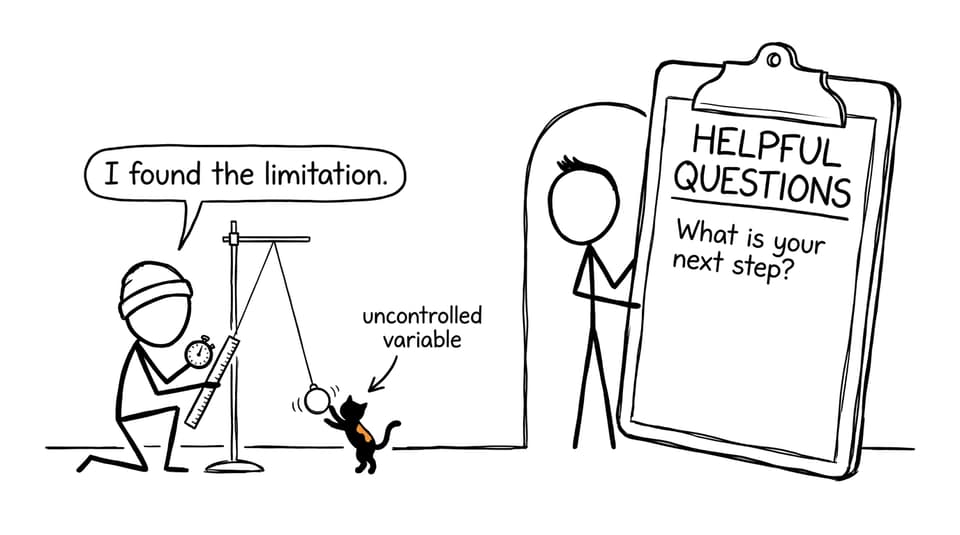 A cat becomes an uncontrolled variable during a pendulum investigation