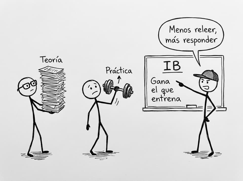 Chiste sobre teoría vs práctica en el IB