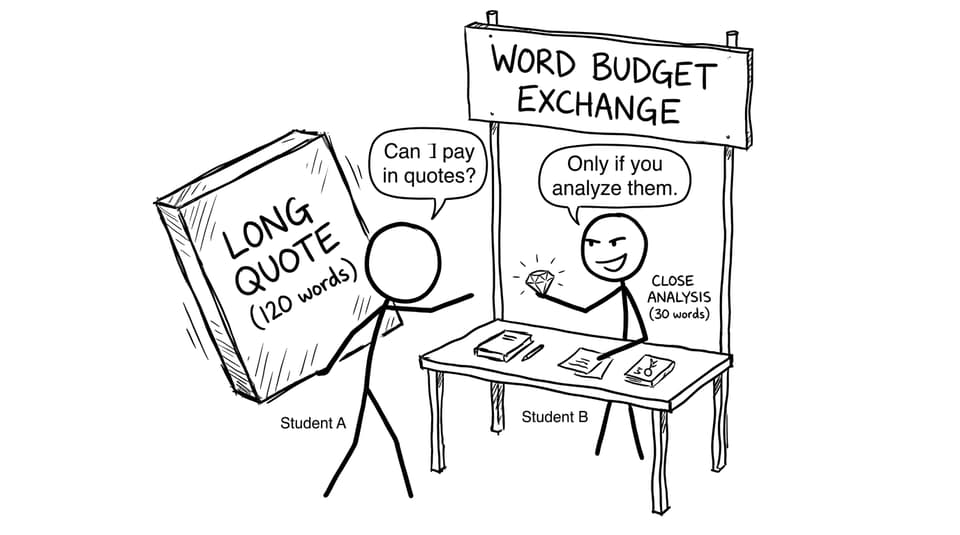 Students trade long quotes for close analysis at a “Word Budget Exchange”