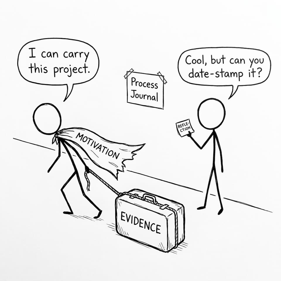 Process journal joke comic