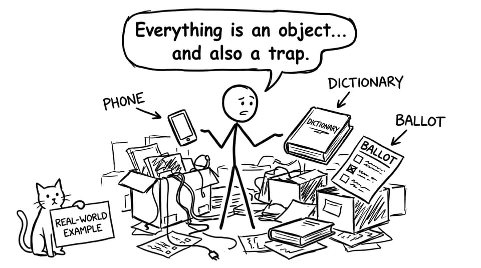 Messy room exhibition objects joke