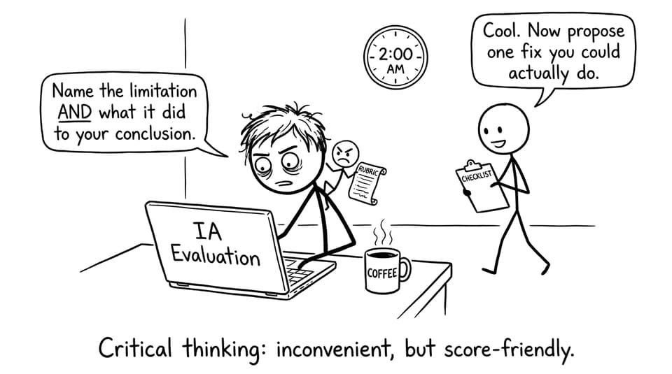 A late-night IA evaluation comic