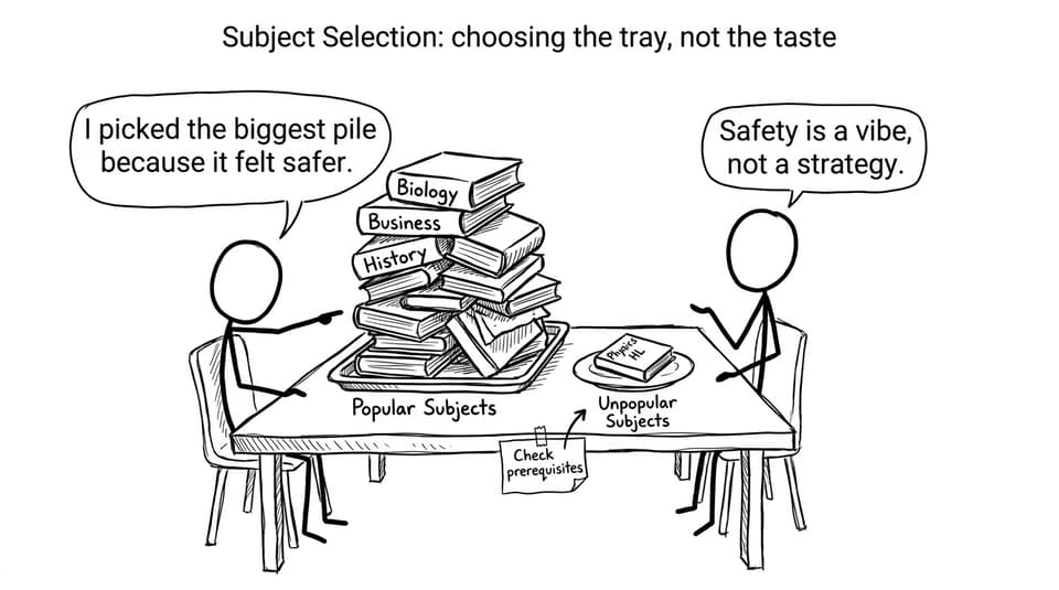 Subject Selection cafeteria joke
