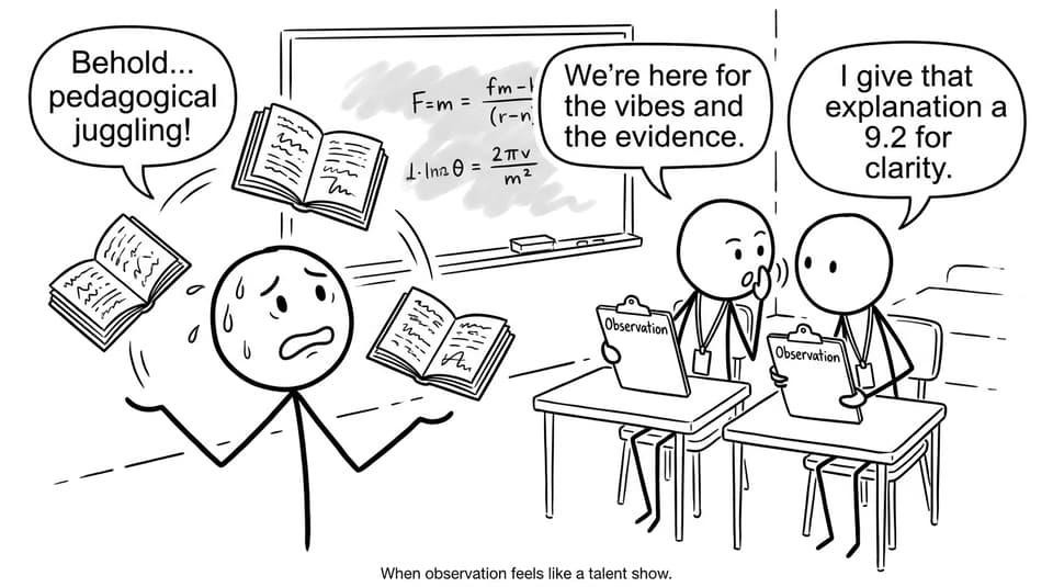 When observation feels like a talent show.