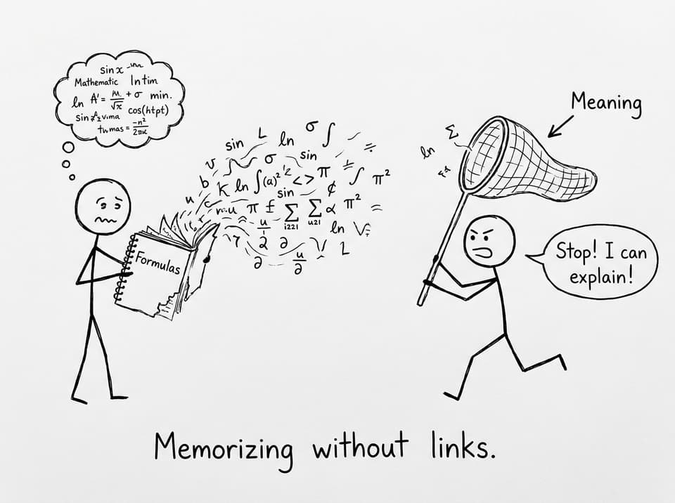 Formulas escaping net of meaning joke