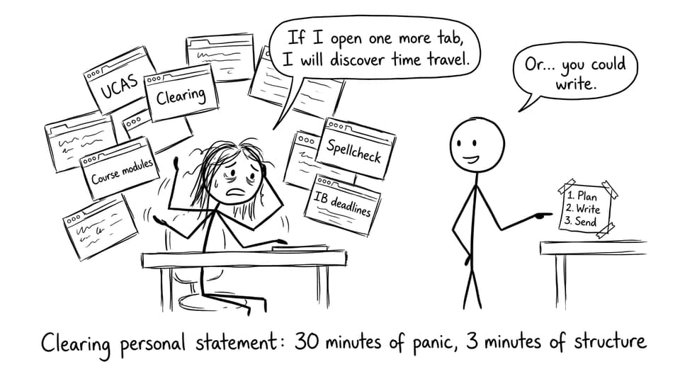 Clearing personal statement tabs panic