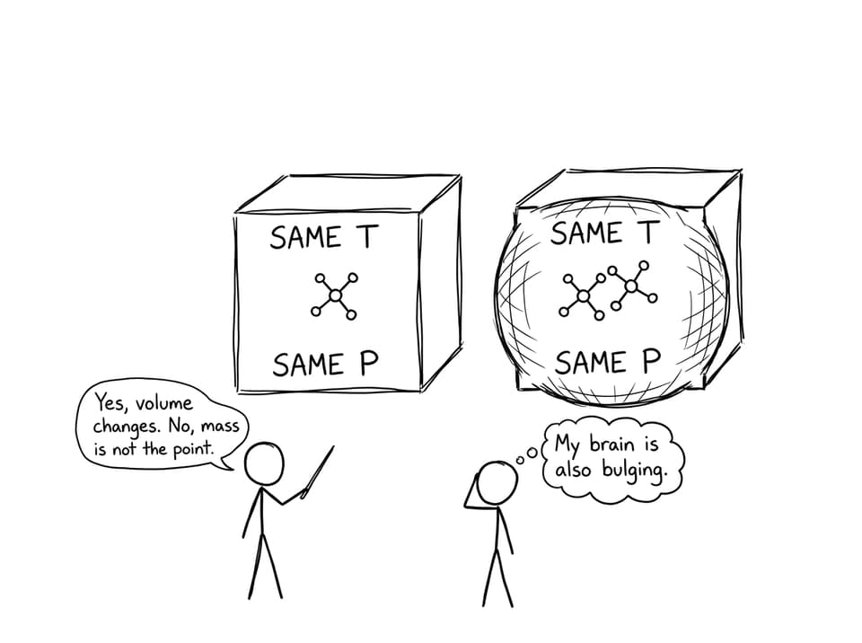 Volume bulging box comic
