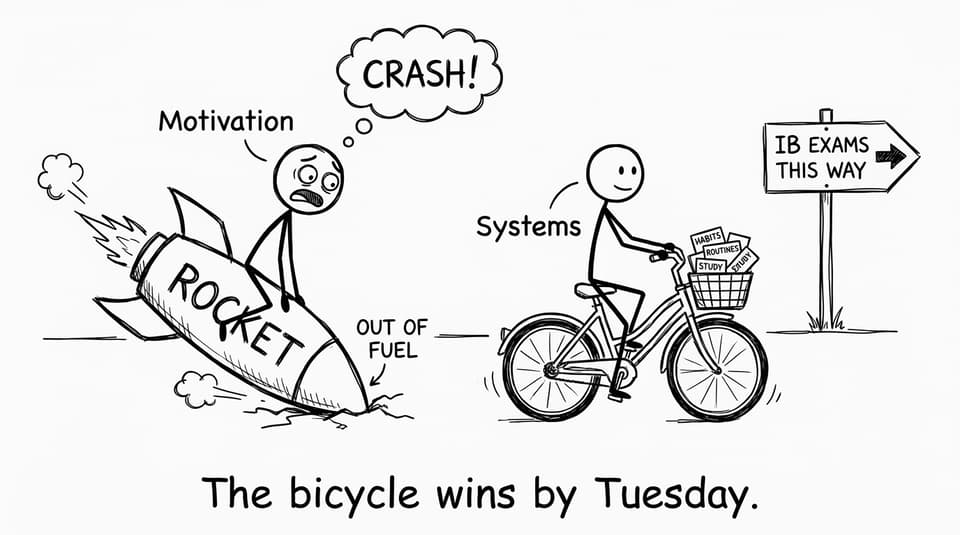 The bicycle wins by Tuesday.