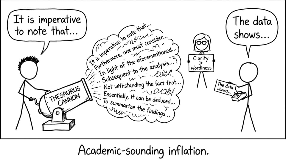 Two students: thesaurus cannon vs clarity label maker
