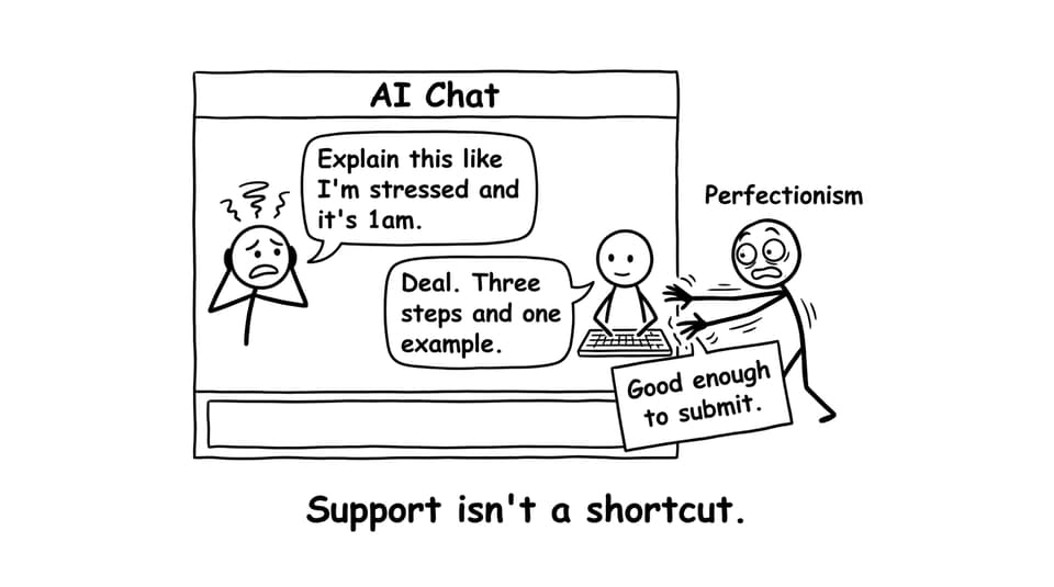Comic about AI chat and perfectionism