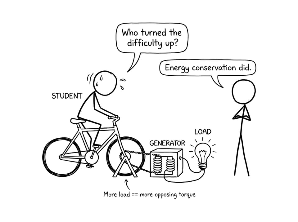 Bike generator “difficulty up” joke