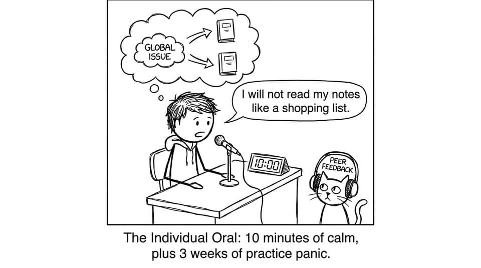 Comic about Oral practice panic