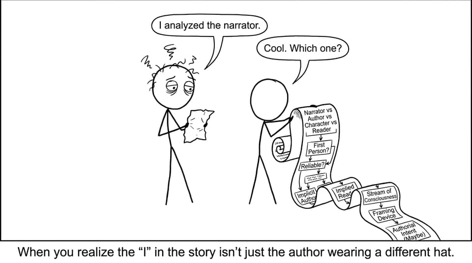 Narrator vs Author confusion comic
