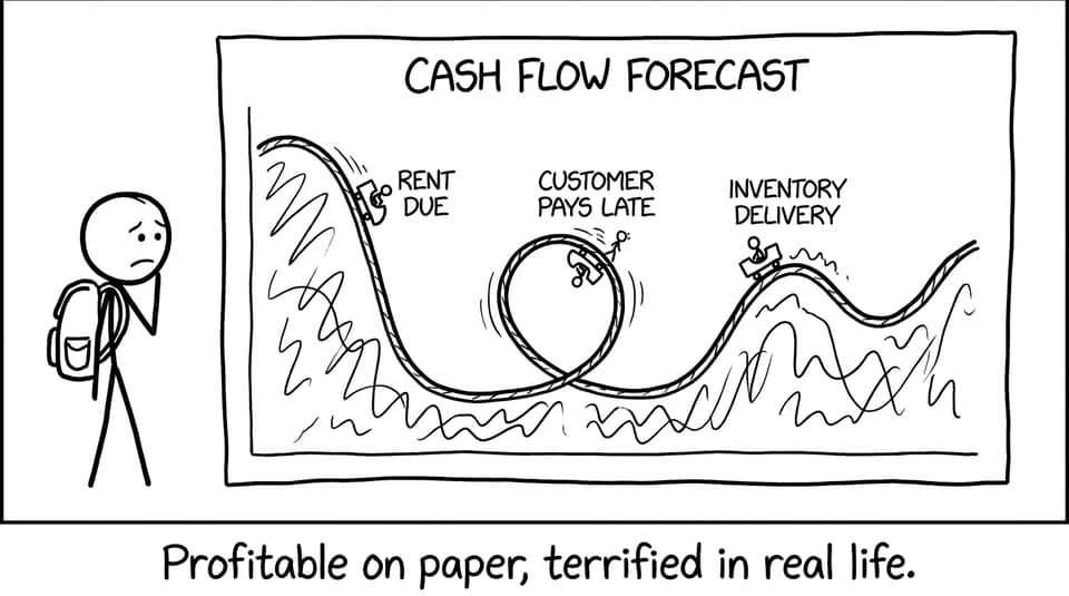 Cash flow forecast rollercoaster
