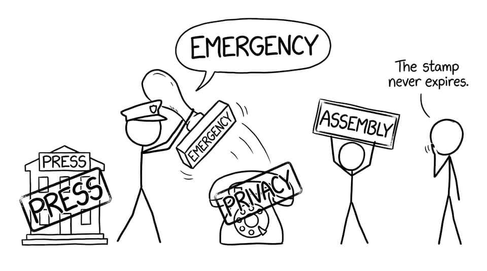 Emergency stamp used on everything