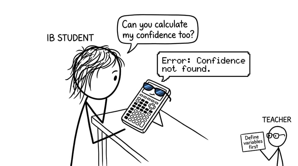 Calculator confidence joke