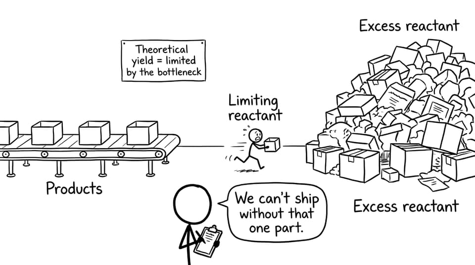 Factory bottleneck limiting reactant joke