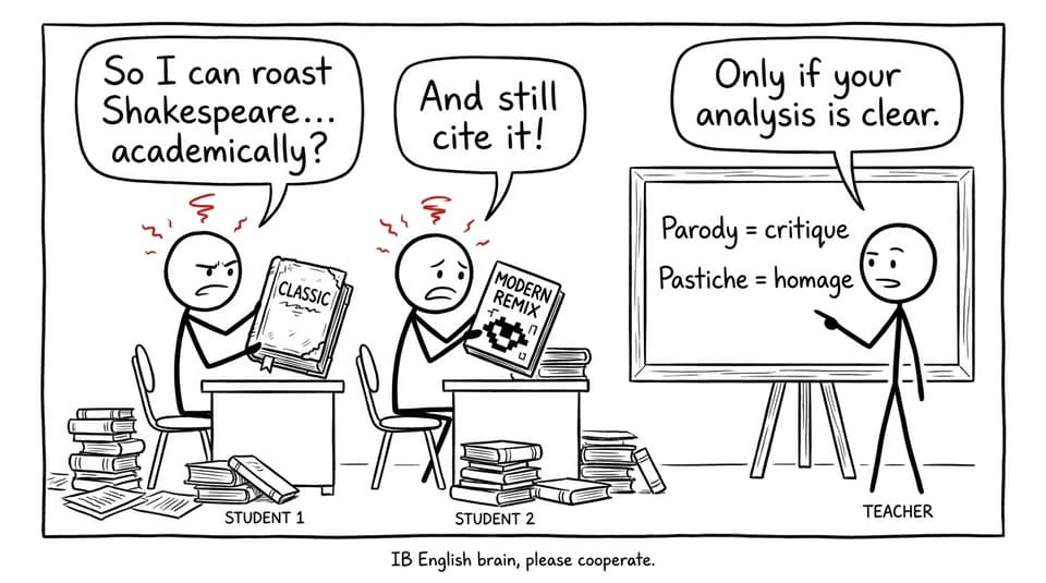Parody vs pastiche comic