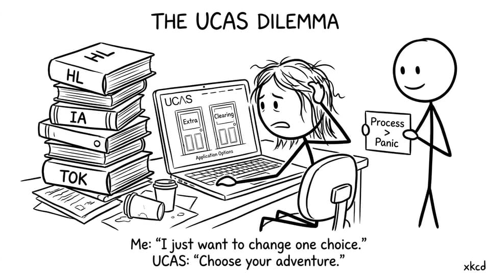 IB student choosing between Extra and Clearing
