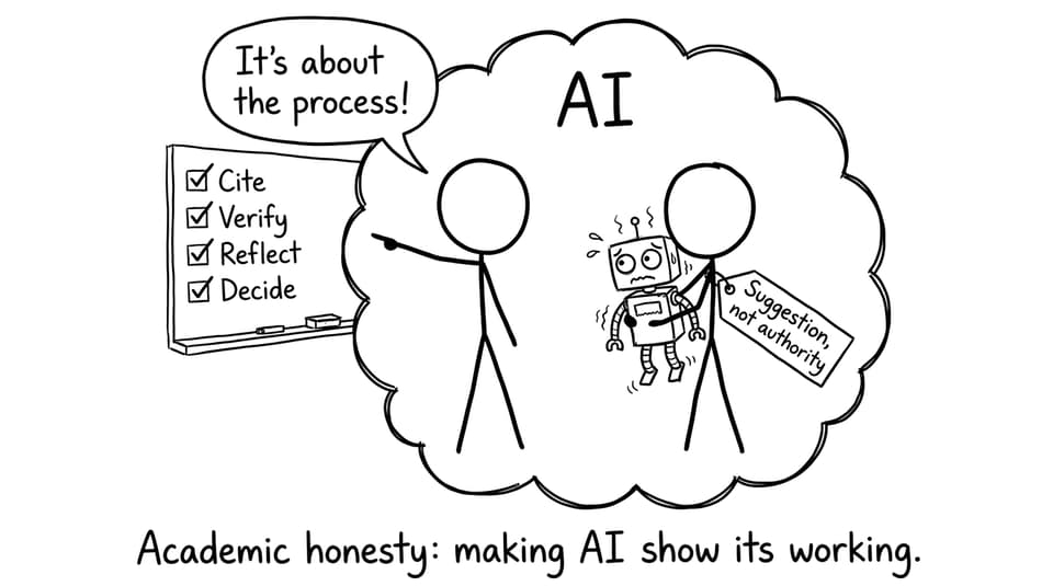 Academic honesty checklist with AI