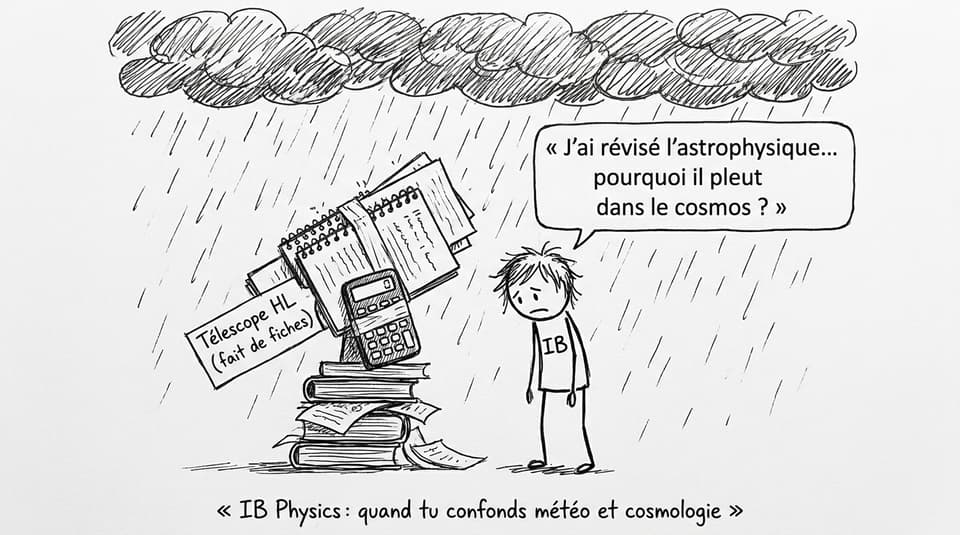 IB Physics: quand tu confonds météo et cosmologie