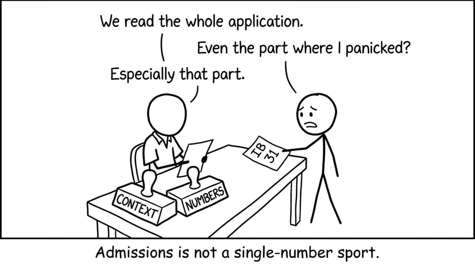 Admissions is not a single-number sport.