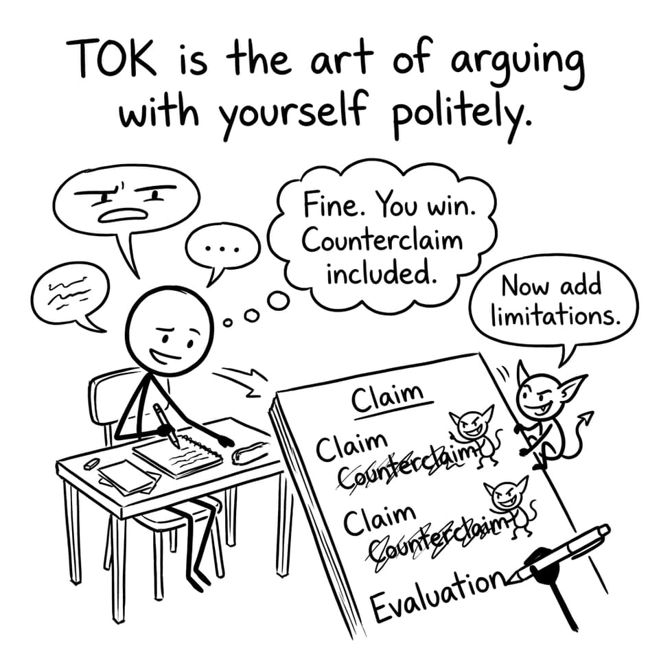 TOK claim counterclaim gremlin comic