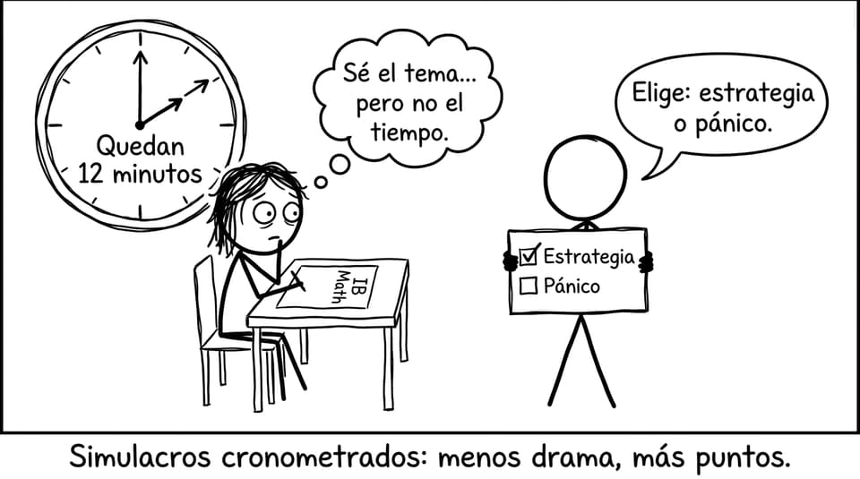Reloj y examen IB Math