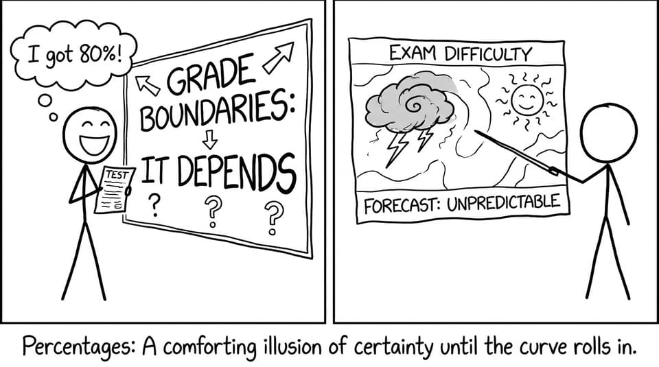 Student vs grade boundaries humor