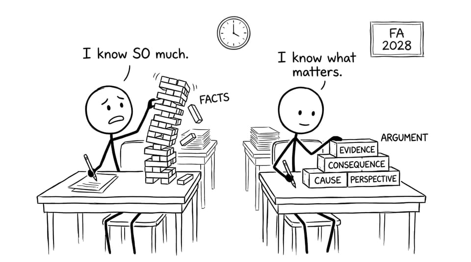 Facts vs argument exam hall comic