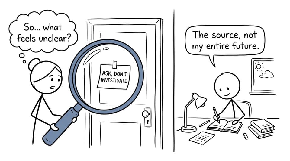 An XKCD-style parent learns to ask rather than investigate