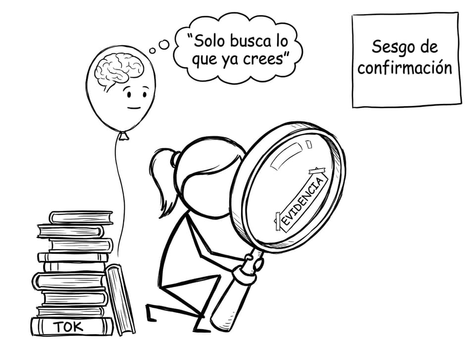 Comic sobre sesgo de confirmación en TOK