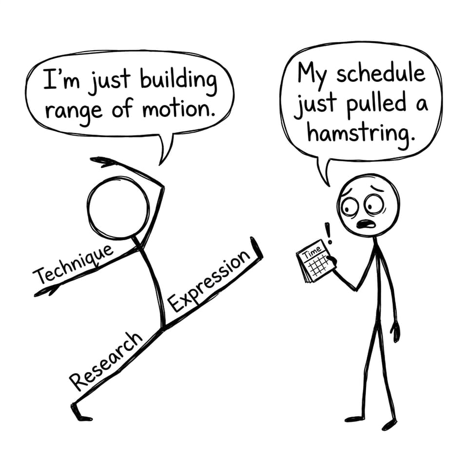 Time pulled a hamstring comic