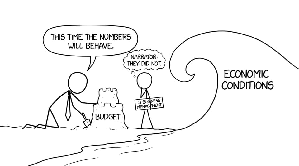 Comic about budgets and waves