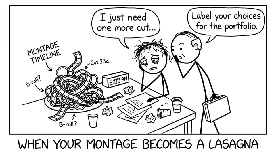 When your montage becomes a lasagna