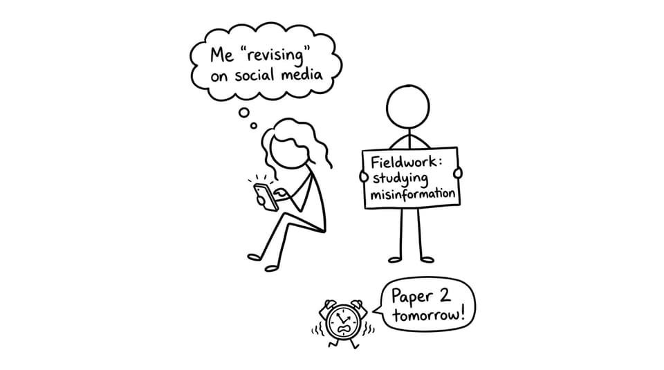 A student doomscrolling and calling it “misinformation research”