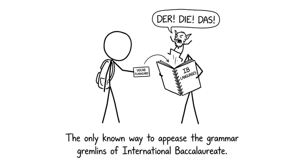 Student vs German grammar goblin