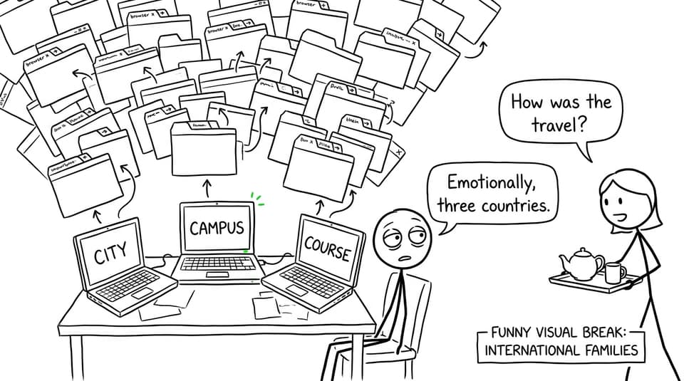 An IB student completes three international virtual open days without leaving home